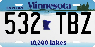 MN license plate 532TBZ