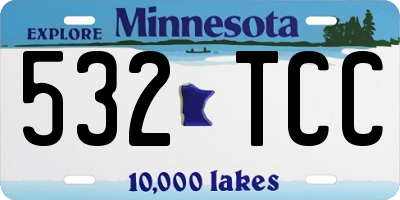 MN license plate 532TCC