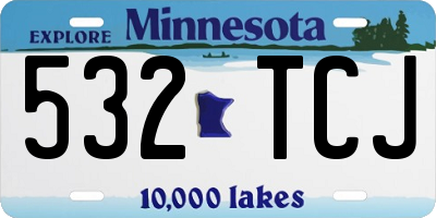 MN license plate 532TCJ