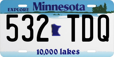 MN license plate 532TDQ