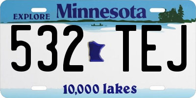 MN license plate 532TEJ