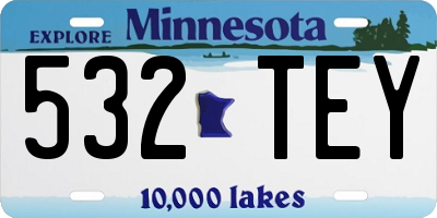MN license plate 532TEY