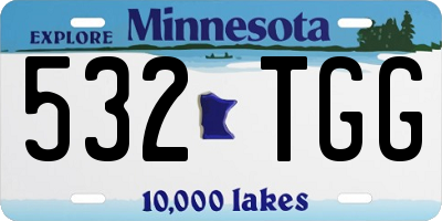 MN license plate 532TGG