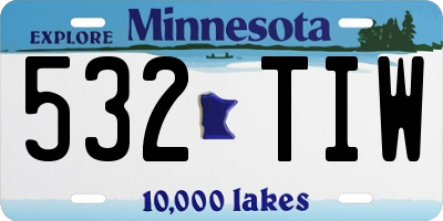 MN license plate 532TIW