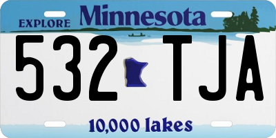 MN license plate 532TJA