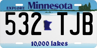 MN license plate 532TJB