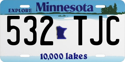 MN license plate 532TJC
