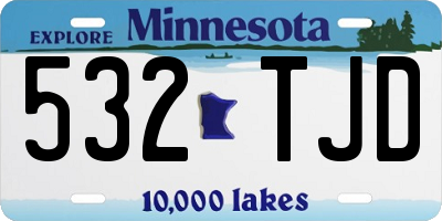 MN license plate 532TJD