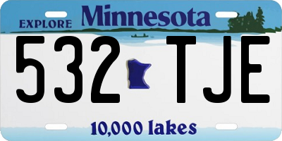 MN license plate 532TJE