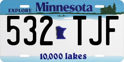 MN license plate 532TJF