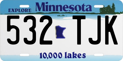 MN license plate 532TJK
