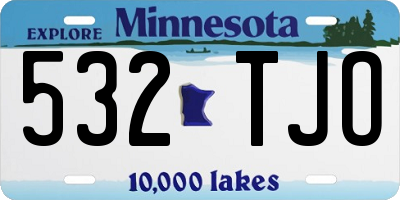 MN license plate 532TJO