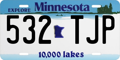MN license plate 532TJP