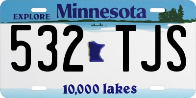 MN license plate 532TJS