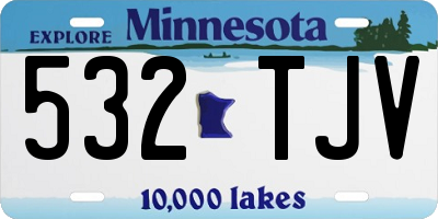 MN license plate 532TJV