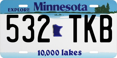 MN license plate 532TKB