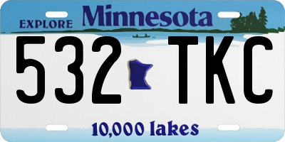 MN license plate 532TKC