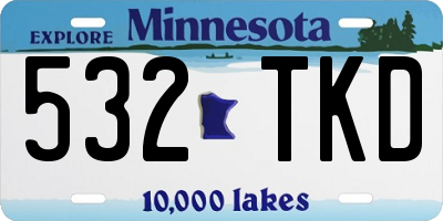 MN license plate 532TKD