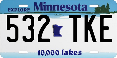 MN license plate 532TKE