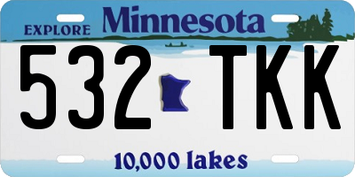 MN license plate 532TKK