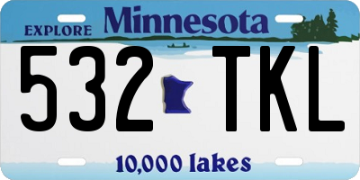 MN license plate 532TKL