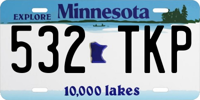 MN license plate 532TKP
