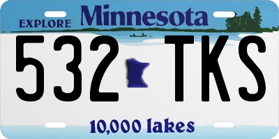 MN license plate 532TKS
