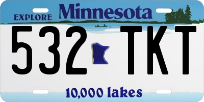MN license plate 532TKT