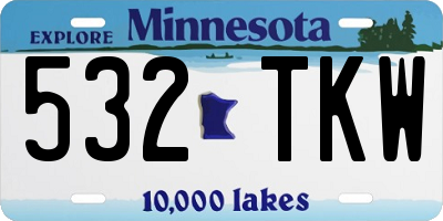MN license plate 532TKW
