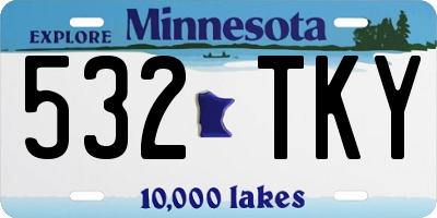 MN license plate 532TKY
