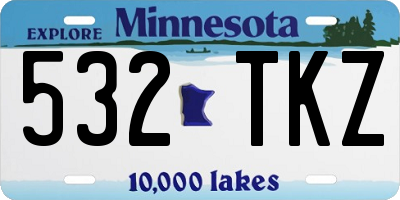 MN license plate 532TKZ