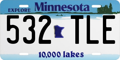 MN license plate 532TLE