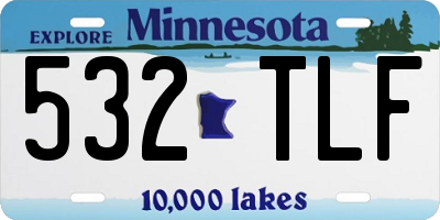 MN license plate 532TLF