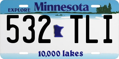 MN license plate 532TLI