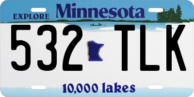 MN license plate 532TLK