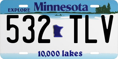 MN license plate 532TLV