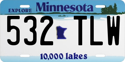 MN license plate 532TLW