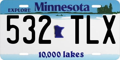 MN license plate 532TLX