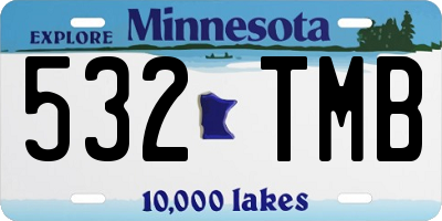MN license plate 532TMB