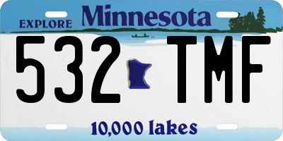 MN license plate 532TMF
