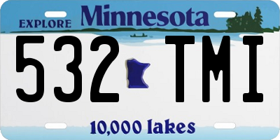 MN license plate 532TMI
