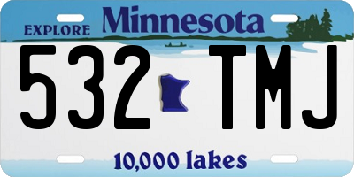 MN license plate 532TMJ