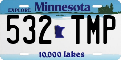 MN license plate 532TMP