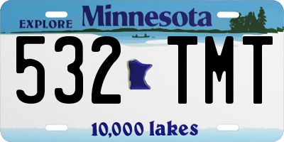 MN license plate 532TMT