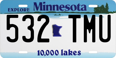 MN license plate 532TMU