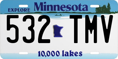 MN license plate 532TMV
