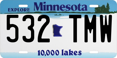 MN license plate 532TMW