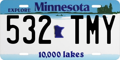 MN license plate 532TMY