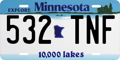 MN license plate 532TNF
