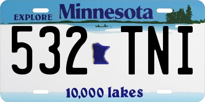 MN license plate 532TNI